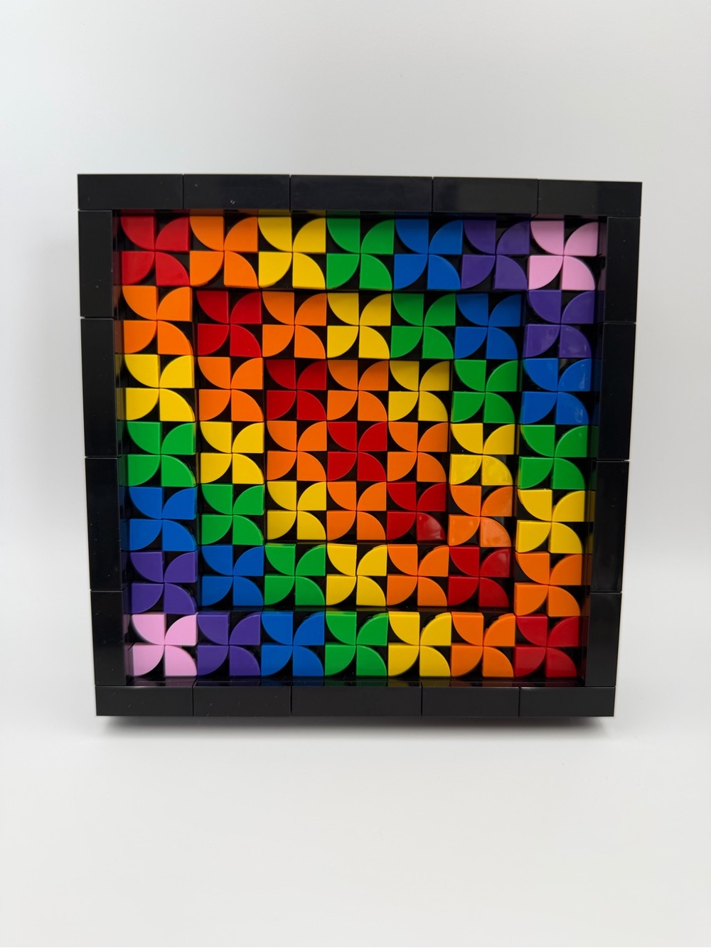 LEGO Rainbow Pinwheel Mosaic Art